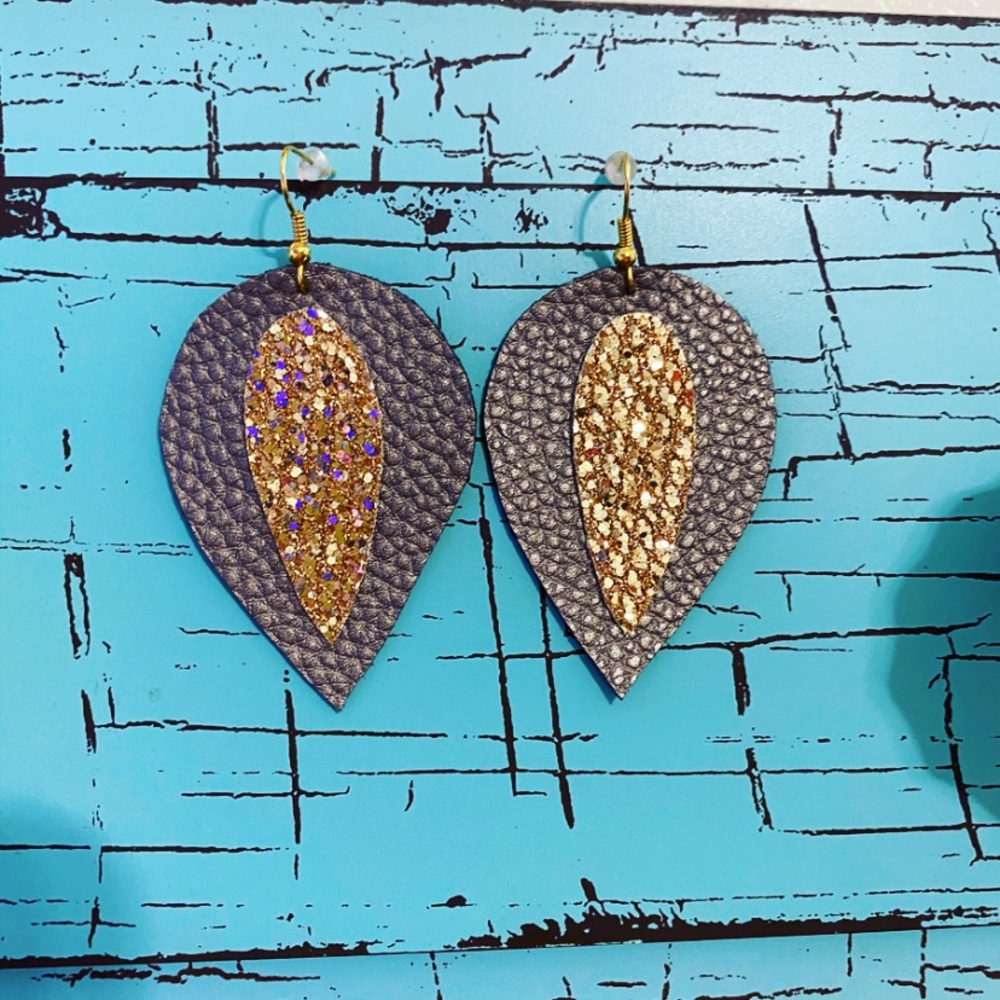 4/$15 Faux Leather Earrings
